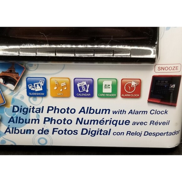 Coby db356 digital photo album with alarm clock new sealed - Picture 3 of 10